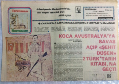 Tercüman Gazetesi Ramazan Eki 9 Eylül 1977 - Avustralyaya Savaş Açıp Şehit Düşen İki Türk Tarihe Geçti GZ21348 - 1
