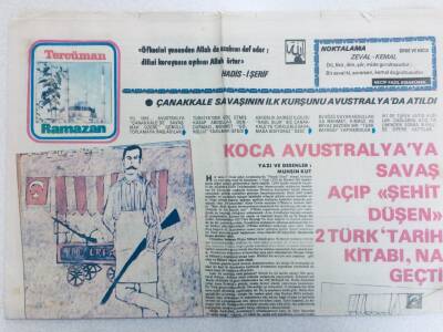 Tercüman Gazetesi Ramazan Eki - 9 Eylül 1977 - Koca Avustralyaya Savaş Açıp Şehit Düşen 2 Türk Tarih Kitabına Geçti GZ46286 - 2
