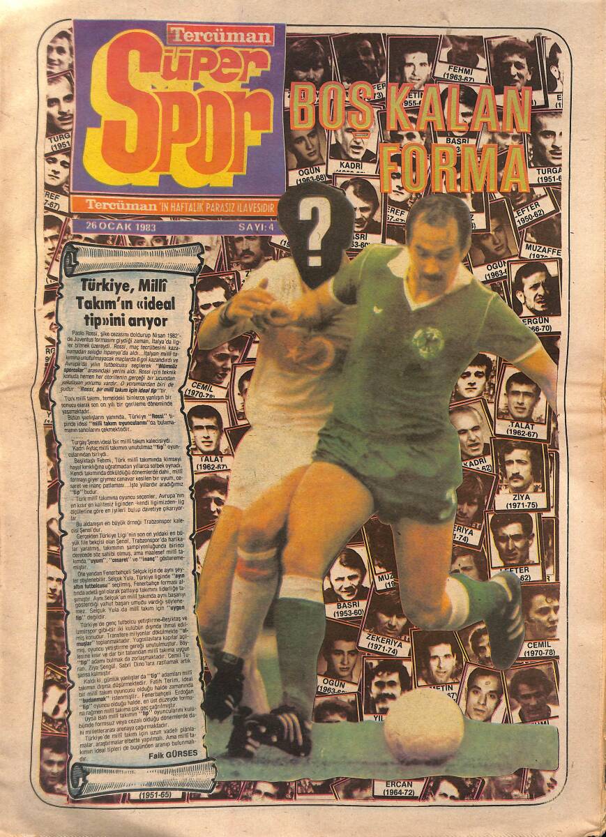 Tercüman Gazetesi Süper Spor Eki 26 Ocak 1983 - Eskişehirspor'un Genç Takımı 16 Maçta 108 Gol Attı - Bursaspor Afişi GZ154133 - 1