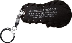 Terlik Formunda Deri Eski Anahtarlık AKS545 - 2