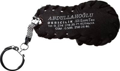 Terlik Formunda Deri Eski Anahtarlık AKS545 - 2