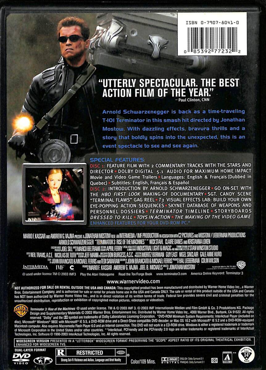 Terminatör 3 DVD Film 2 Disc (İkinci El) DVD2453 - 2