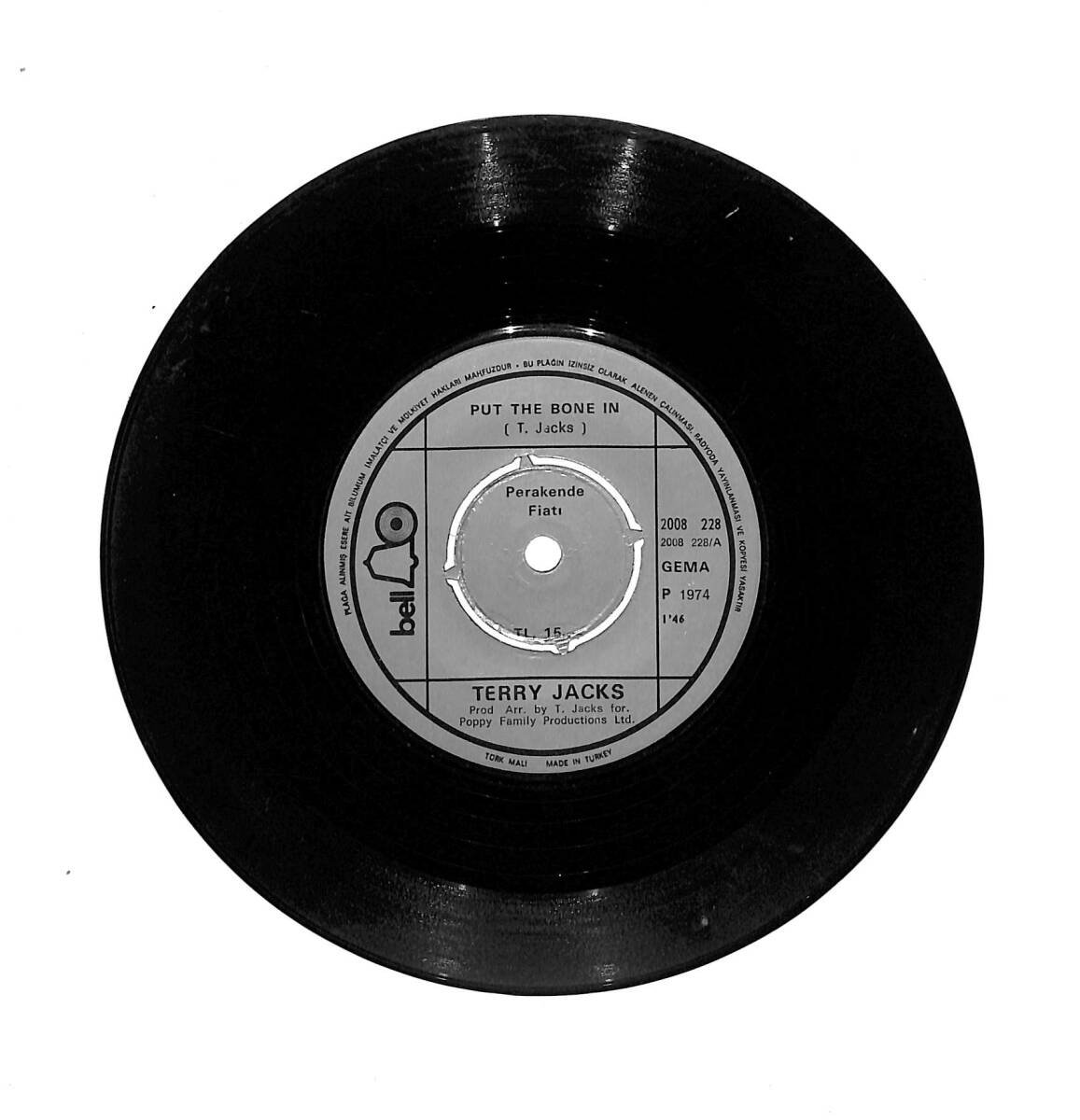 Terry Jacks - Seasons In The Sun - Put The Bone In PLAK (10/7.5) PLK25721 - 2