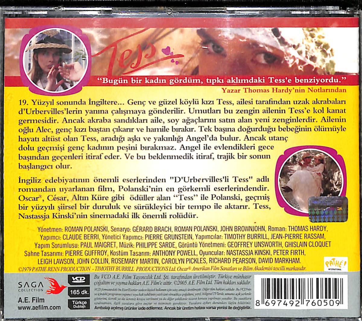 Tess (1979) Orjinal VCD Film ' Roman Polanski Filmi ' VCD28272 - 2