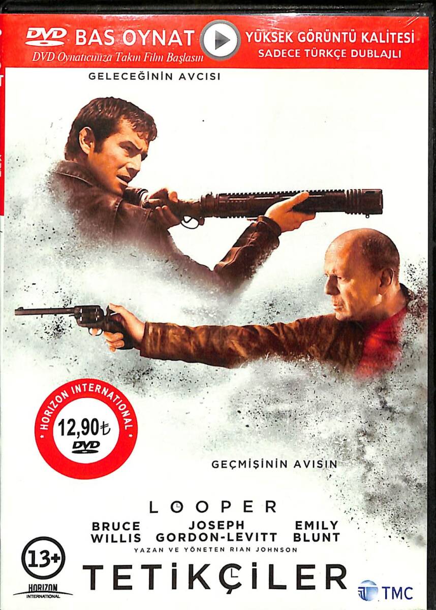 Tetikçiler (Looper) – Orijinal DVD (İkinci El) * Bruce Willis, Joseph Gordon-Levitt, Emily Blunt, Paul Dano, Jeff Daniels – 2012 * DVD2987 - 1