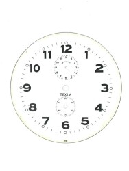 TEXIM Masa Saati Kadranı Karton.107mm KDRN8 - Gökçekoleksiyon