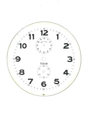 TEXIM Masa Saati Kadranı Karton.107mm KDRN8 - 1