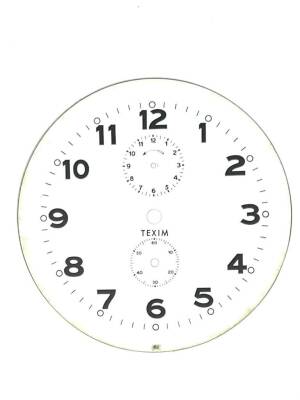 TEXIM Masa Saati Kadranı Karton.107mm KDRN7 - 1