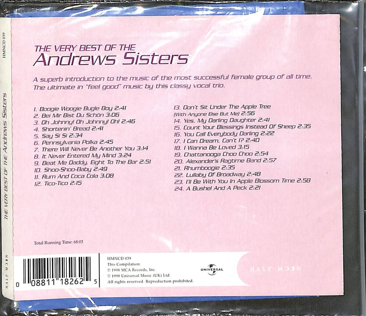 The Andrews Sisters – The Very Best Of The CD (İkinci El) CD5785 - 2