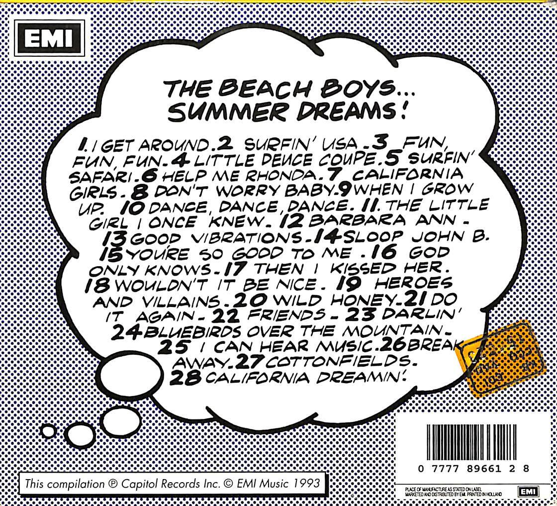 The Beach Boys – Summer Dreams! | EMI Müzik CD (İkinci El - 1993 - Orijinal İngiltere Baskısı - Sarı Bandrol) CD5932 - 3