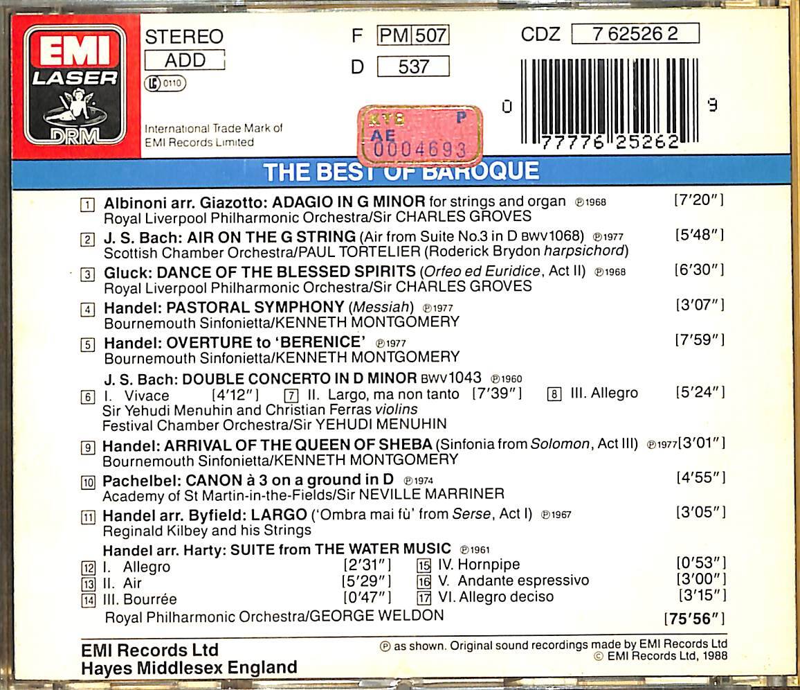 The Best Of Baroque CD (İkinci El) CD4397 - 2