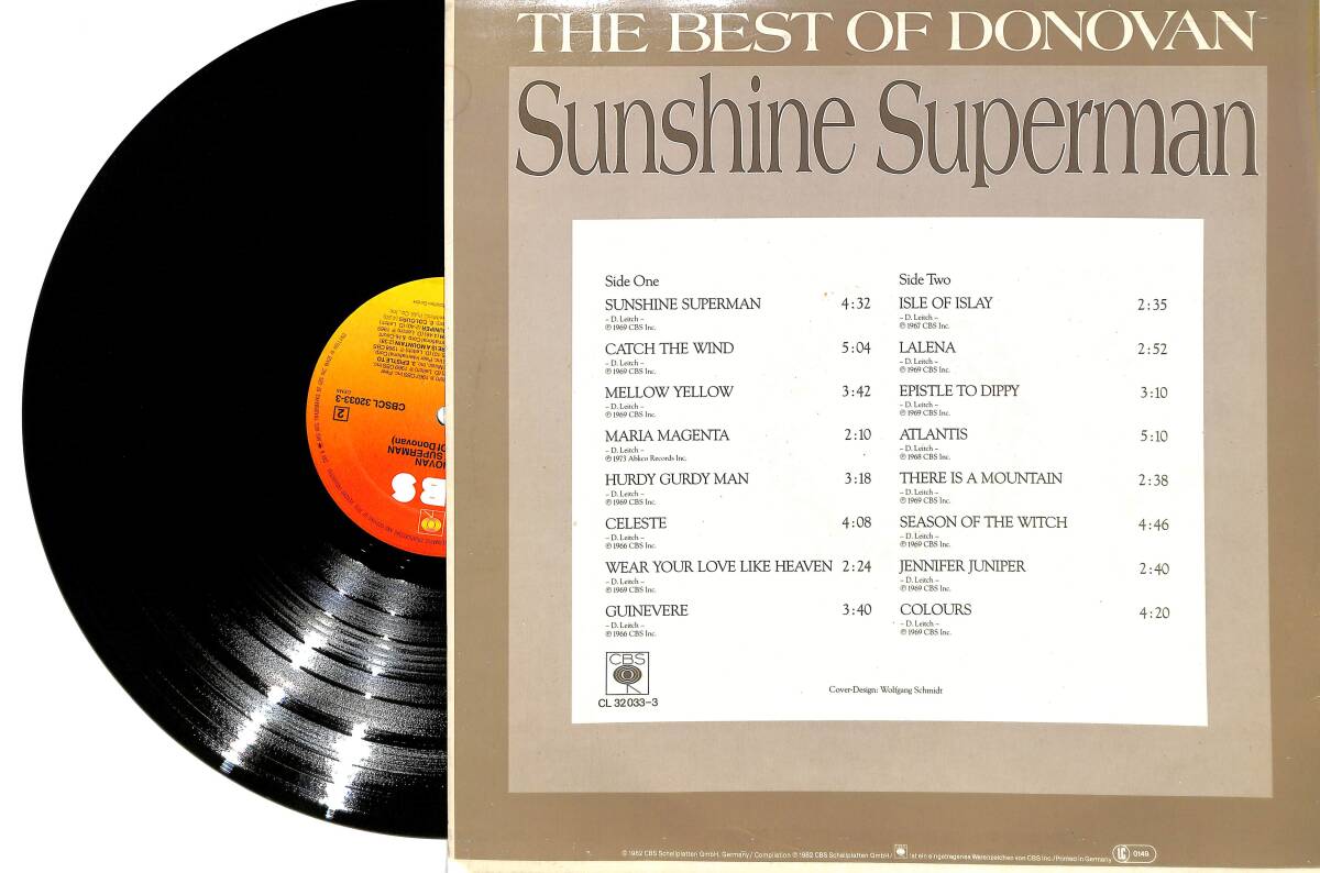 The Best Of Donovan - Sunshine Superman (Almanya Baskı) LP PLAK (10/8.5) PLK25934 - 2