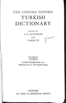 The Concise Oxford Turkish Dictionary KTP2282 - 1