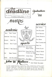 The Deadline 13 June 1981 Volume II Number : 5 NDR91286 - Gökçekoleksiyon