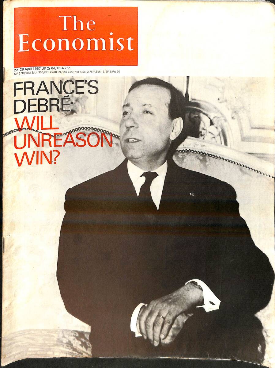 The Economist – 22-28 April 1967 – France's Debre: Will Undeason Win? – What it's all about in Tory London NDR100936 - 1
