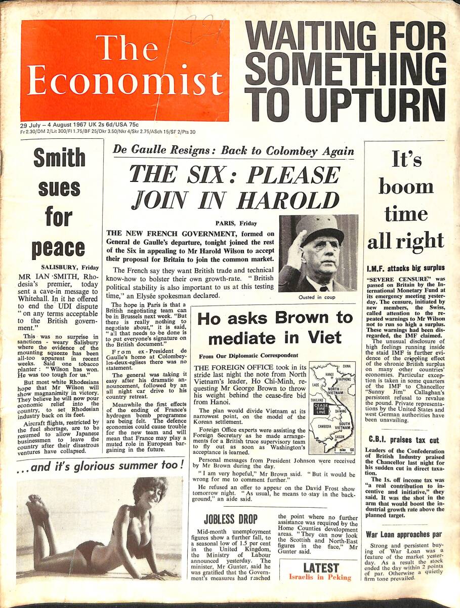 The Economist – 29 July - 4 August 1967 – Leroy, Rap and Balthazar – Mr. Crosland wins through NDR100934 - 1