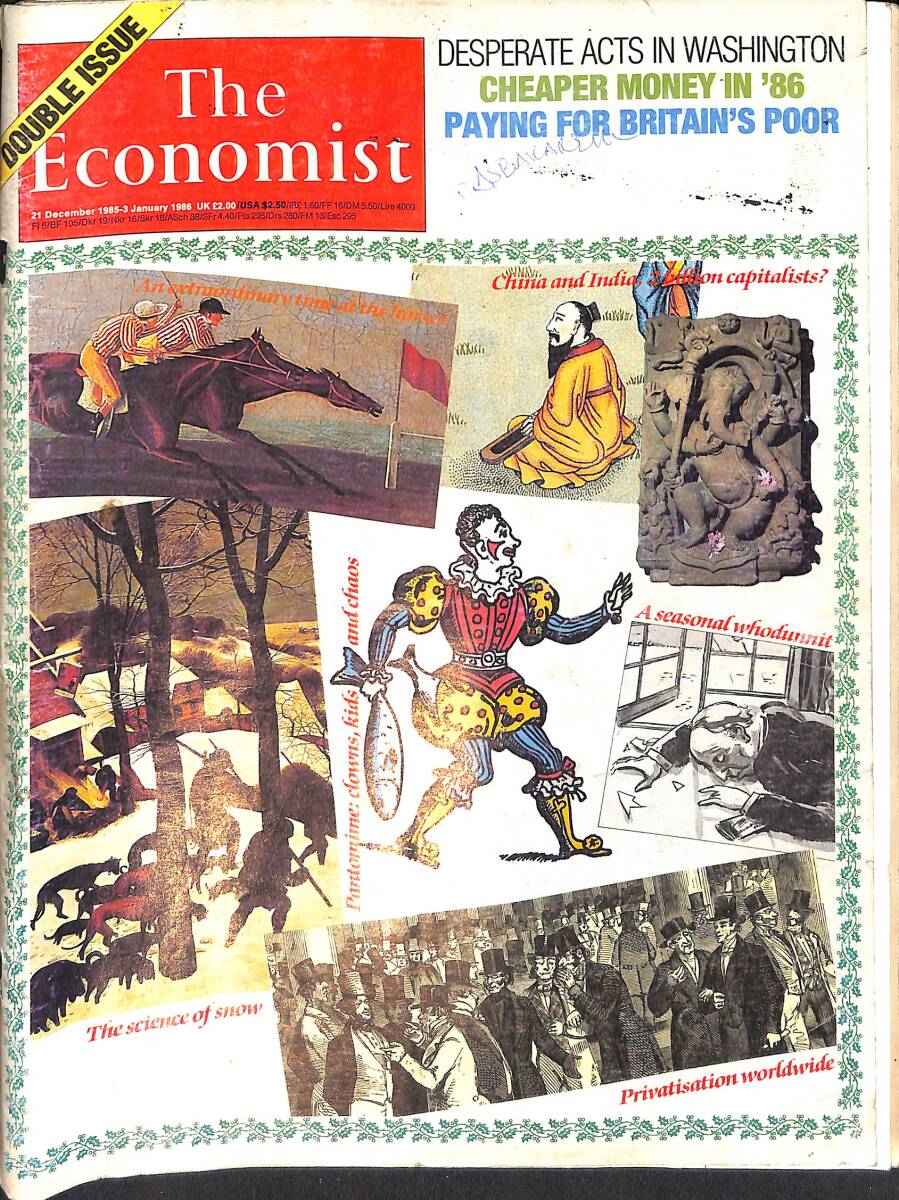 The Economist – AIR Edition – 21 December 1985 - 3 January 1986 – Desperate Acts In Washington – Cheaper Money In '86 – Paying For Britain's Poor NDR100680 - 1