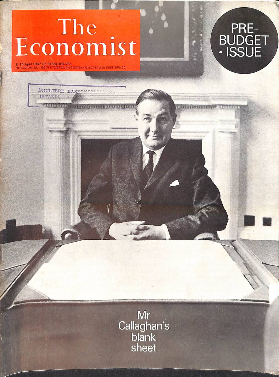 The Economist – AIR Edition – 8-14 April 1967 – Mr. Callaghan's blank sheet NDR100668 - 1