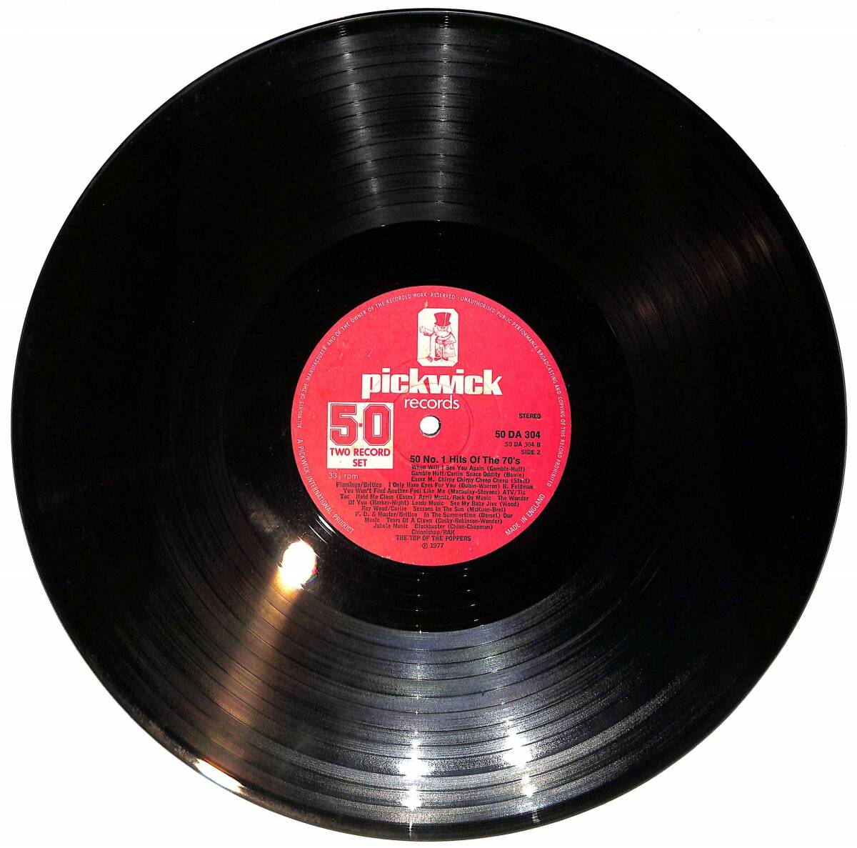 The Fabulous Top Of The Poppers – 50 No.1 Hits Of The '70's LP PLAK (Açıklamayı Okuyunuz) PLK26656 - 1