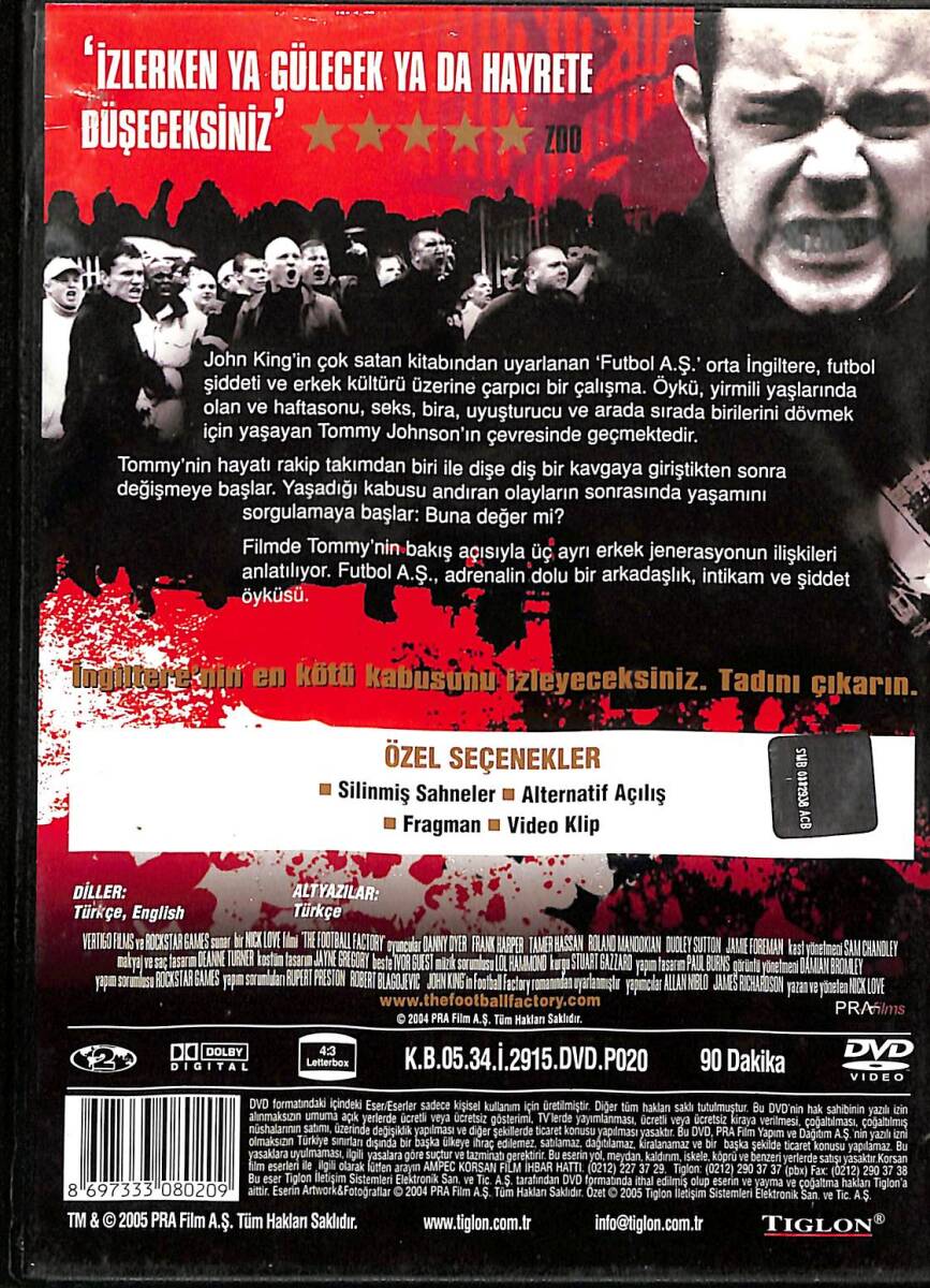 The Football Factory DVD Film (İkinci El) DVD2452 - 2