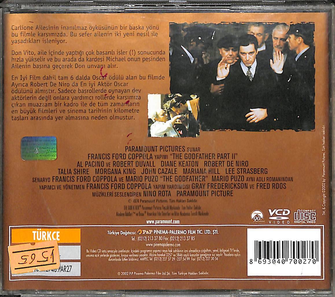 The Godfather Part 2 VCD Film (İkinci El) VCD27789 - 2
