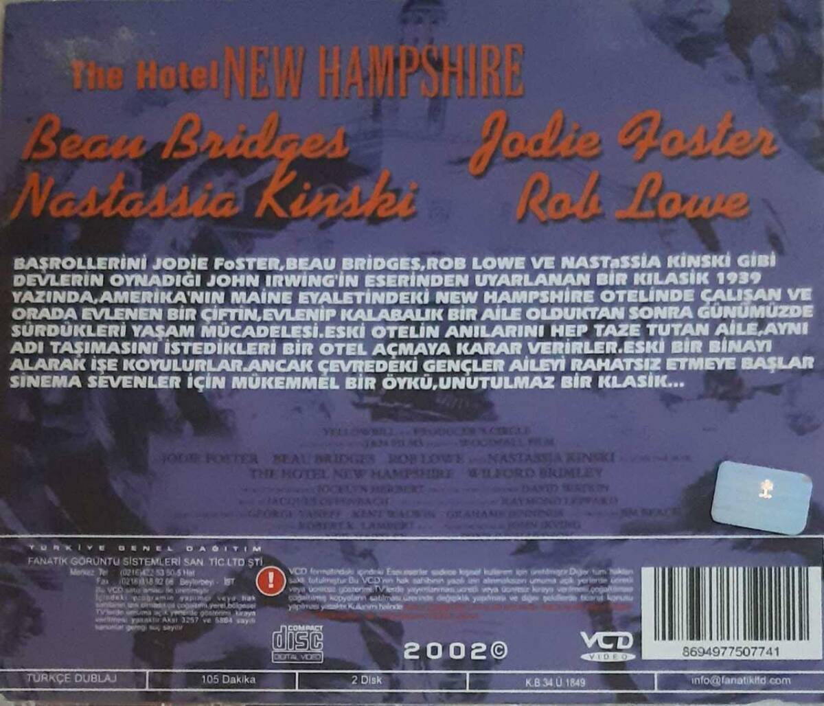 The Hotel Hampshire-New Hampshire Oteli VCD Film VCD7044 - 2