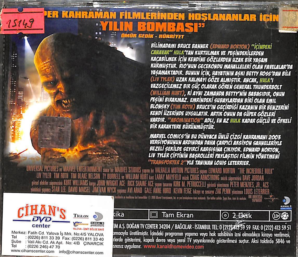 The Incredible Hulk (2008) VCD Film (İkinci El) VCD27723 - 2