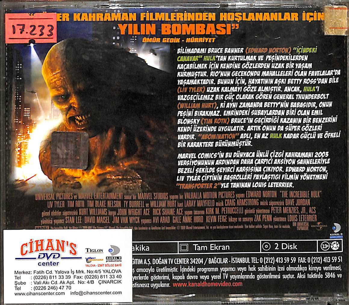 The Incredible Hulk (2008) VCD Film (İkinci El) VCD27724 - 2