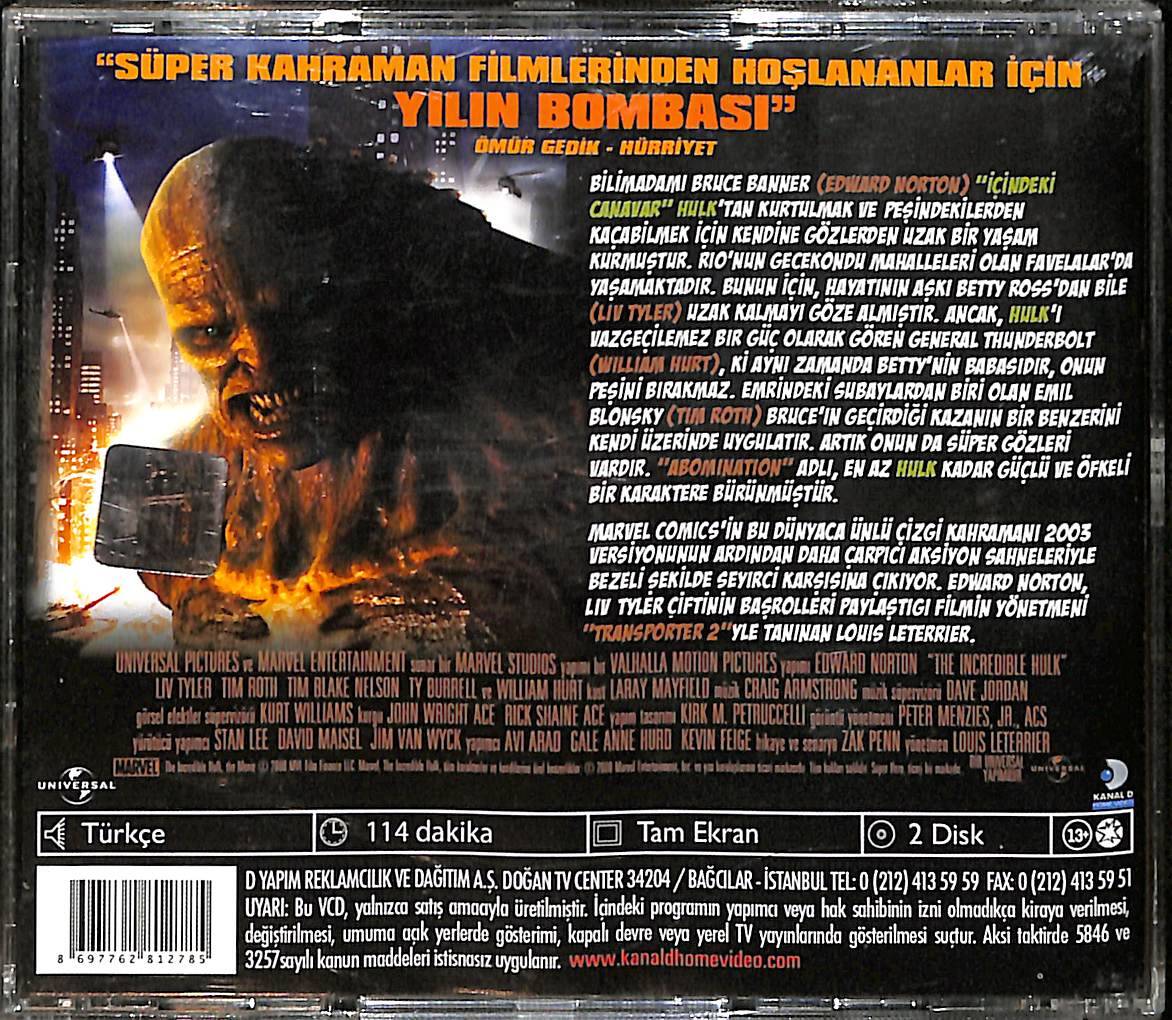 The Incredible Hulk Orijinal VCD Film ' Edward Norton ' VCD28719 - 2
