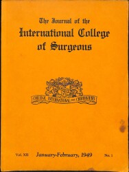 The Journal Of The International College Of Surgeons January-February 1949 No.1 NDR77574 - Gökçekoleksiyon