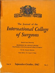 The Journal Of The International College Of Surgeons September-October 1947 No.5 NDR77572 - Gökçekoleksiyon