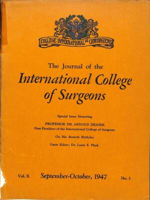 The Journal Of The International College Of Surgeons September-October 1947 No.5 NDR77572 - 1