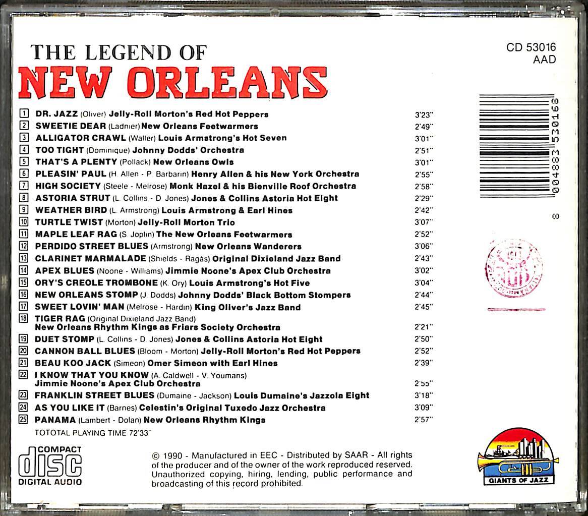 The Legend Of New Orleans CD (İkinci El) CD4491 - 2