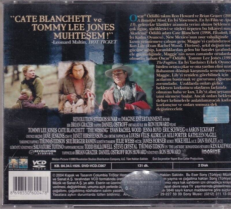 The Missing Kayıp VCD Film VCD9384 - 2
