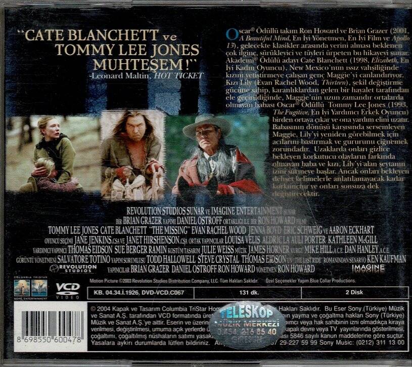 The Missing - Kayıp VCD Film VCD9840 - 2