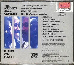The Modern Jazz Quartet - Blues on Bach CD (İkinci El) CD5425 - 2