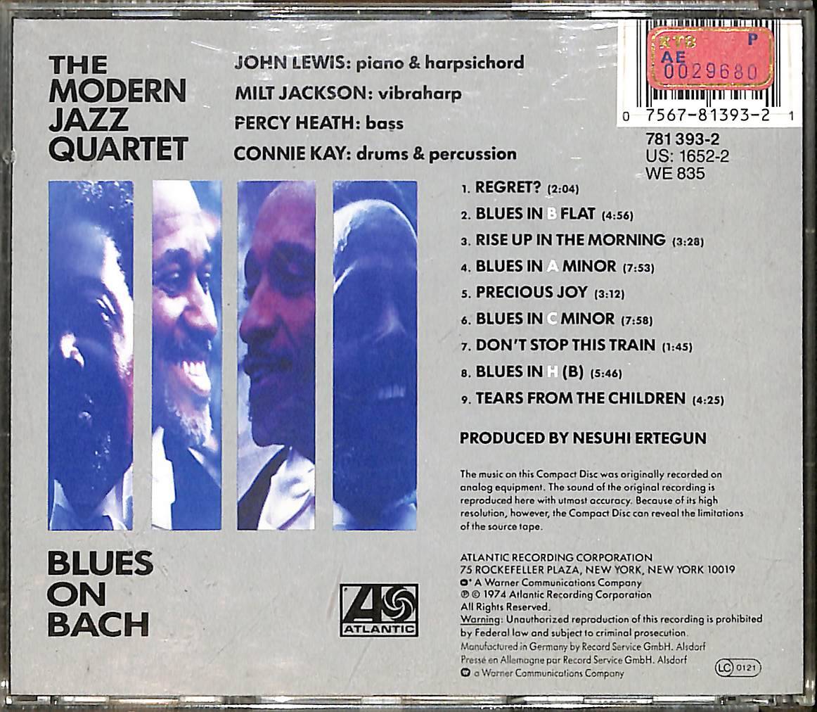 The Modern Jazz Quartet - Blues on Bach CD (İkinci El) CD5425 - 2