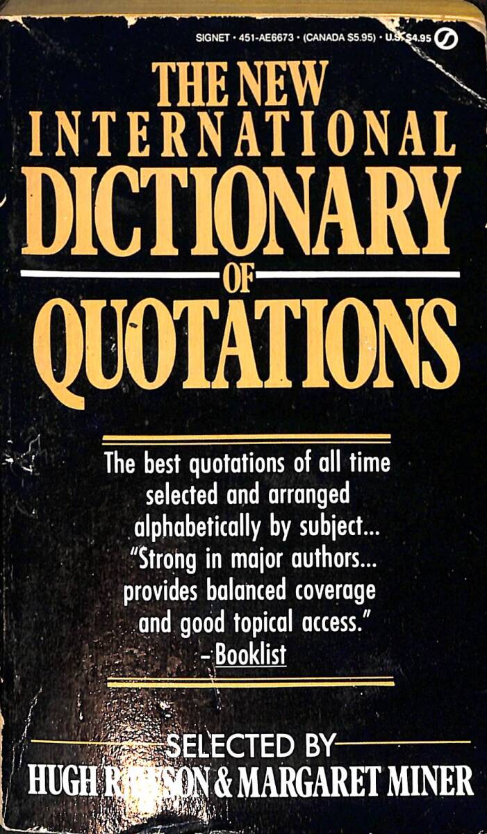 The New International Dictionary of Quotations NDR92537 - 1