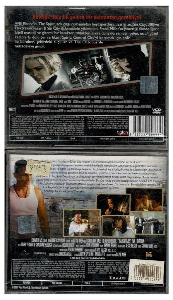 The Spirit (Scarlett Johansson) Acımasız Hayat - 2 Adet VCD Film VCD1124 - 2