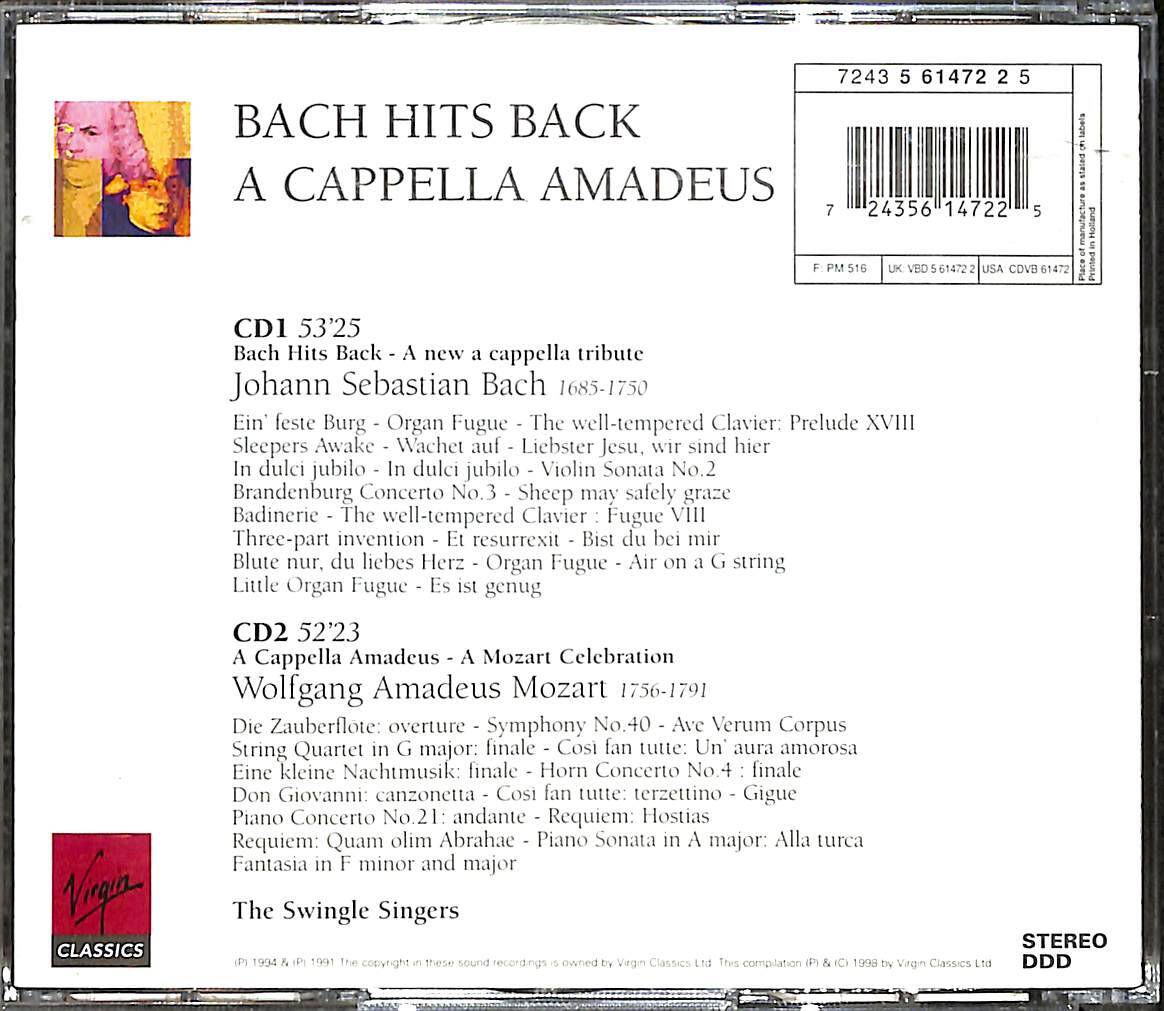 The Swingle Singers Bach Hits Back - A Cappella Amadeus CD (İkinci El) CD4409 - 2