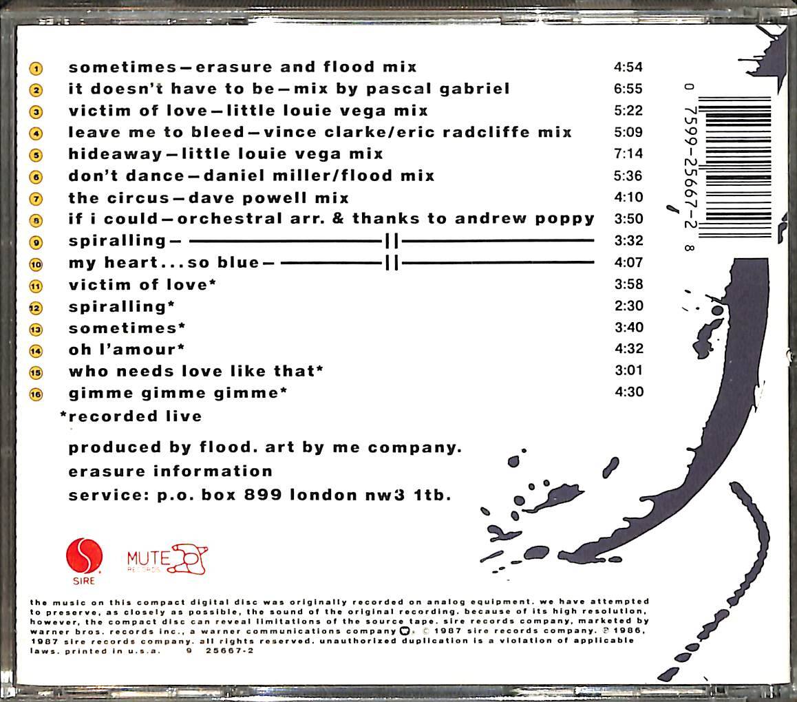 The Two Ring Circus - Erasure CD (İkinci El) CD4135 - 2