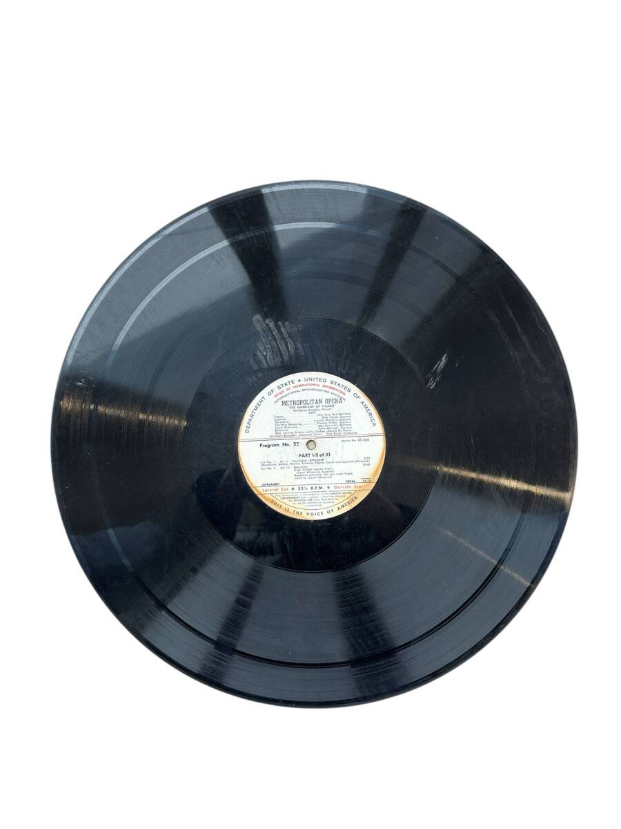 The Voice Of America Metropolitan Opera The Marriage Of Figaro Program No.22 Part II of XI PLAK (10/9) PLK26030 - 2