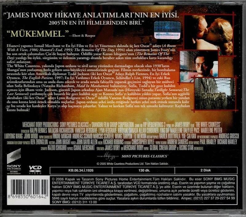 The White Countess - Kontes VCD Film VCD16 - 2