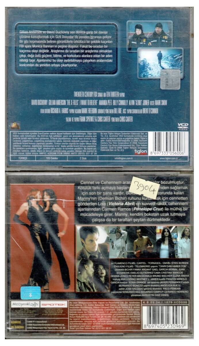 The X Files (İnanmak İstiyorum) Tanrıdan Haber Yok - 2 Adet VCD Film VCD901 - 2