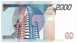 Thomas De La Rue 2000 Millenium Test Note ÇA YKP5357 - 2