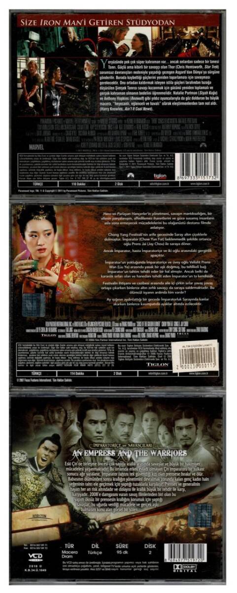 Thor Altın Çiçeğin Laneti İmparatoriçe Ve Savaşçıları 3 Adet VCD Film VCD193 - 2