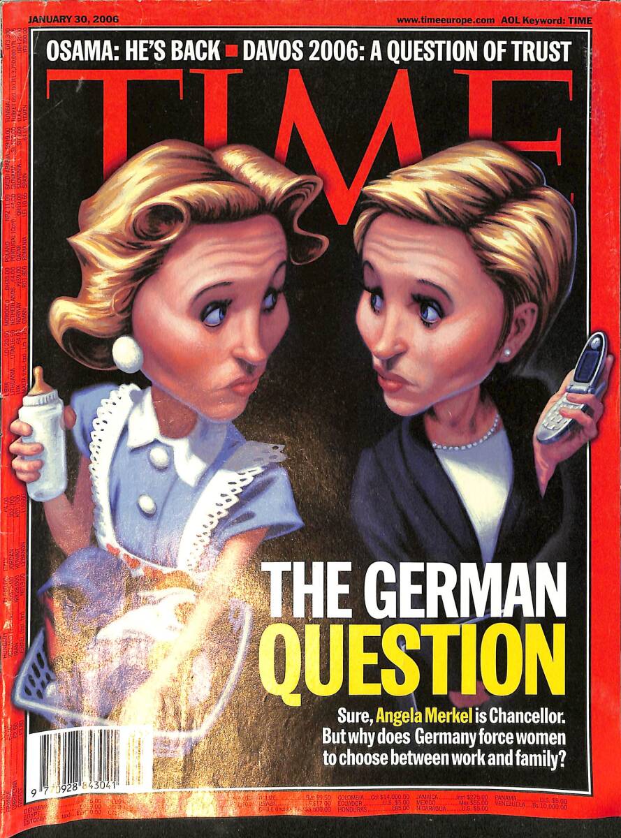 TIME Magazine January 30, 2006 – The German Question – Angela Merkel – Rizkar Mohammed – Can Bin Laden Be Caught? NDR100634 - 1
