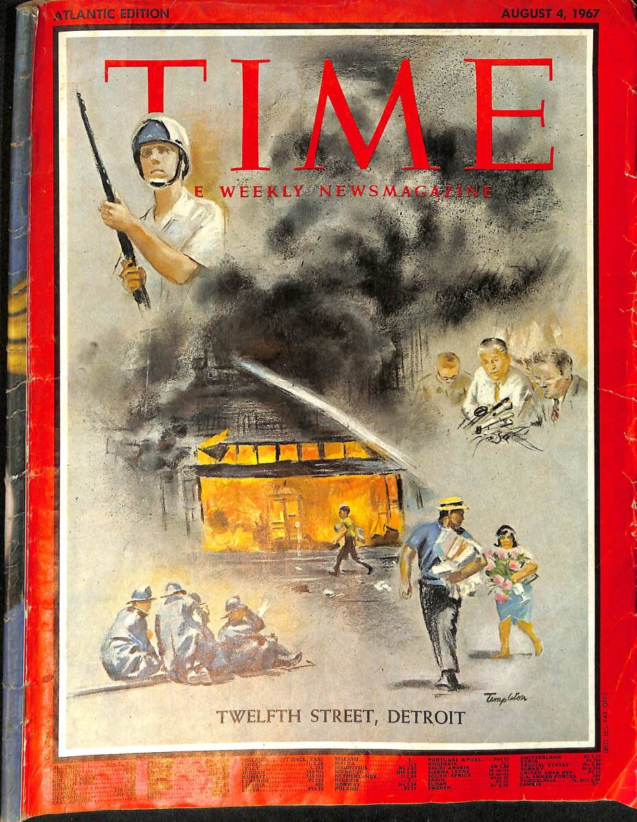 TIME The Weekly Newsmagazine – Atlantic Edition – August 4, 1967 – Carrying Wounded G.I. In Viet Nam – Brown Haranguing Crowd In Cambridge, MD. NDR100643 - 1