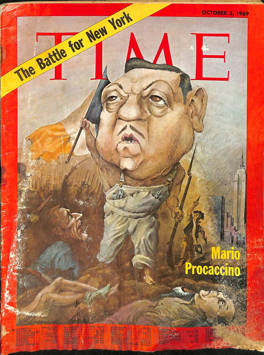 TIME The Weekly Newsmagazine – Atlantic Edition – October 3, 1969 – Mario Procaccino – Marchi In Lower Manhattan – Ella Jean Scott – Samuel Saikin NDR100644 - 1