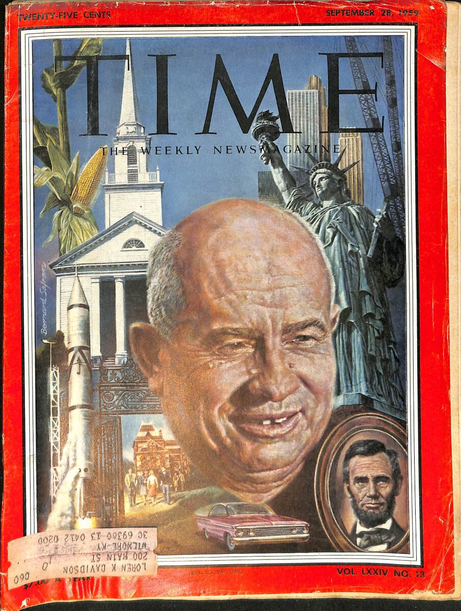 TIME The Weekly Newsmagazine – Atlantic Edition – September 28, 1959 – Louella Parsons and Hedda Hopper – Prince Charles And Princess Anne NDR100633 - 1